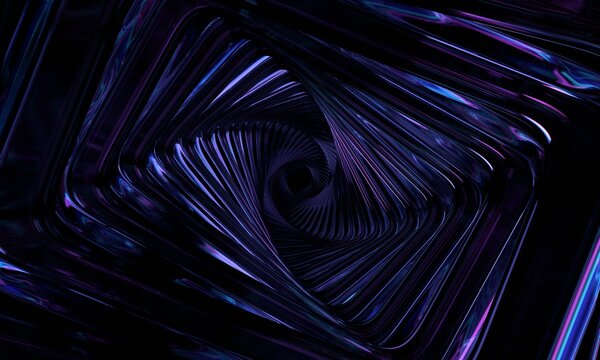 Abstract glass structure, futuristic background design, 3d render