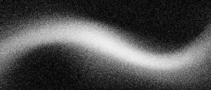 White Stipple Comet Trail Grunge Noise Black Background