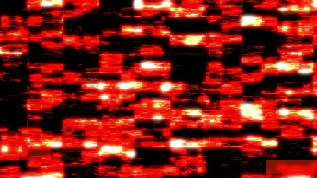 Red glitch noise static television VFX. Flashing pixel error transition overlay. Intense crimson data corruption. Broken analog broadcast signal flicker. Sudden digital system failure pulse. 