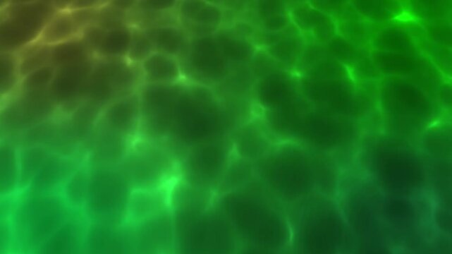 Abstract glowing green water surface caustic motion background for video projects