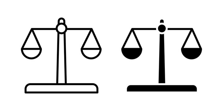 Scale icon line logos kit