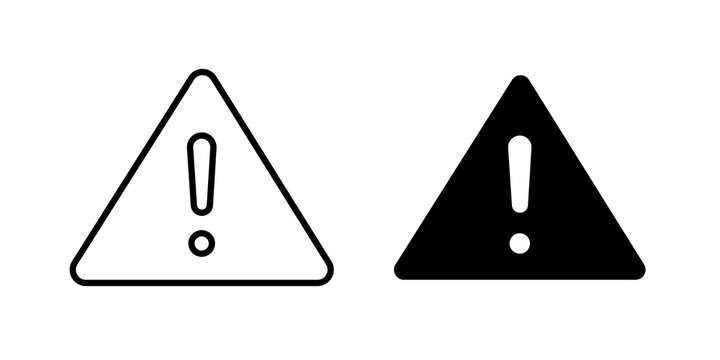 Alert icon line logos kit