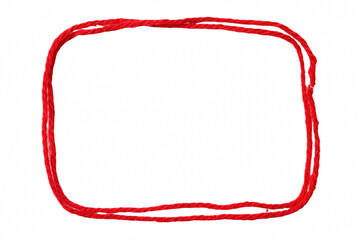 Red String Forming a Rectangular Frame © Ara