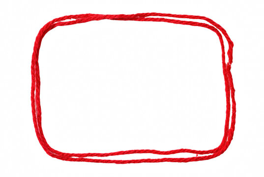 Red String Forming a Rectangular Frame