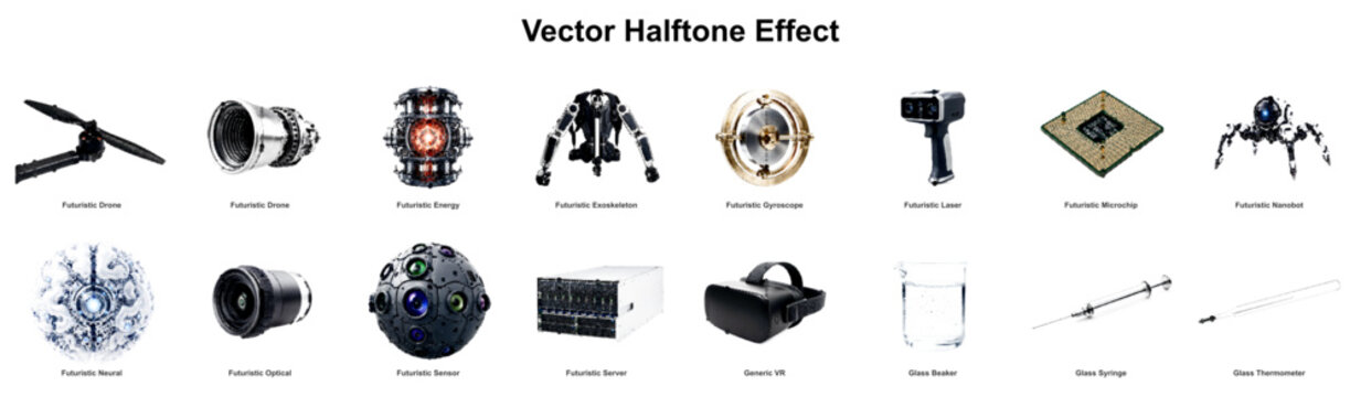 Futuristic technology robot brain in server camera chip of virtual reality electronic digital science icons