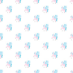 Fototapeta premium Cute fantasy pegasus repeating design creating a whimsical texture