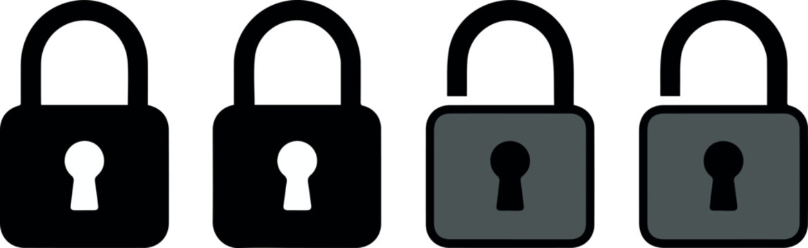 Login Security Icons Lock Symbols for App Interfaces