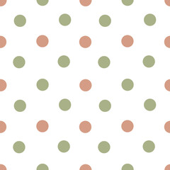 seamless pattern with colorful polka dots © Viktoria