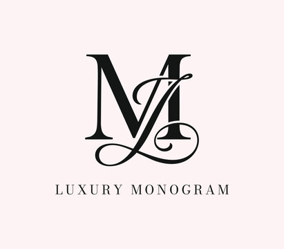 Luxury MJ Feminine Monogram Logo