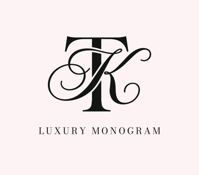 Luxury TK Feminine Monogram Logo