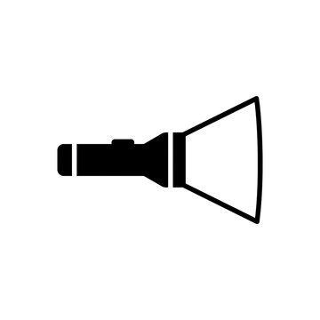 Handheld torch icon casting a beam for blackout response and disaster preparedness kits