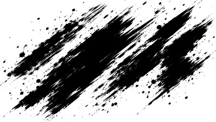 Obraz premium Black White Brush Stroke Grunge Texture Abstract Distressed Background