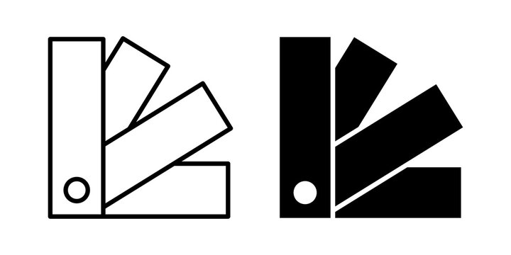 Color swatch icon simple symbols bundle