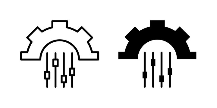 Mass customization icon simple symbols bundle