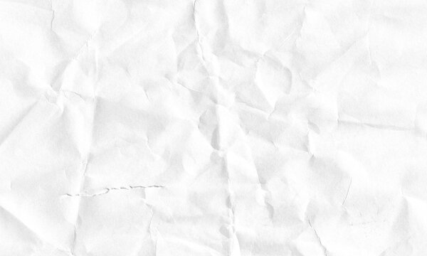 White crumpled paper texture background with creases and folds for creative design backdrop Background