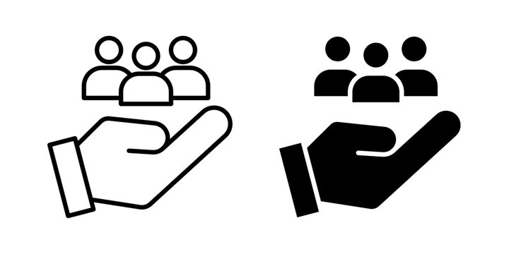 Customer care icon simple symbols bundle