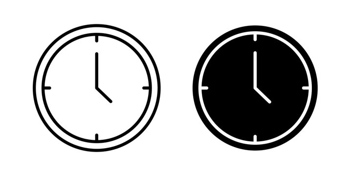 Time icon simple symbols bundle
