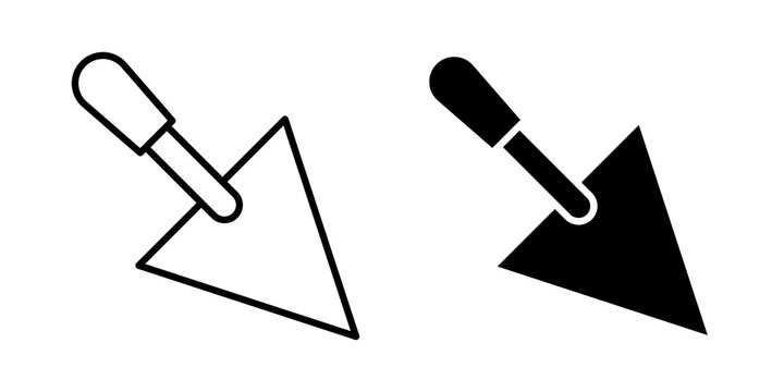Trowel icon simple symbols bundle