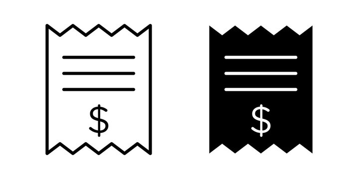 Receipt icon simple symbols bundle