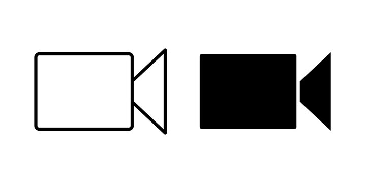 Video call icon simple symbols bundle