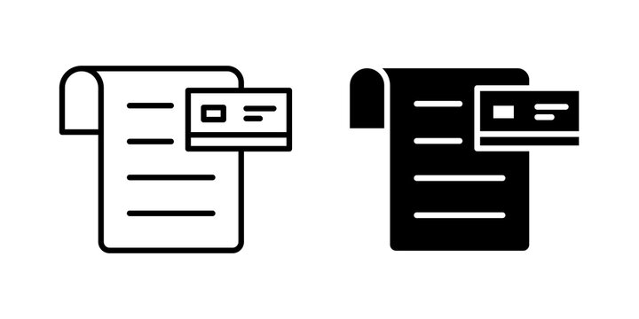 Billing icon simple symbols bundle