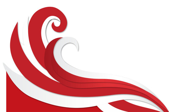 Elegant Red and White Abstract Flowing Wave Design Element for Contemporary Business Presentations and Digital Marketing