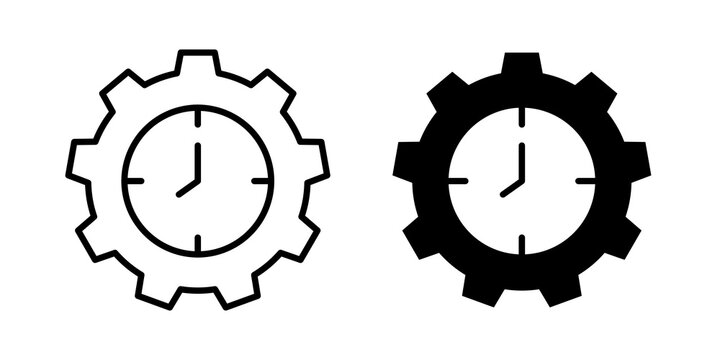 Productivity and efficiency icon simple symbols bundle