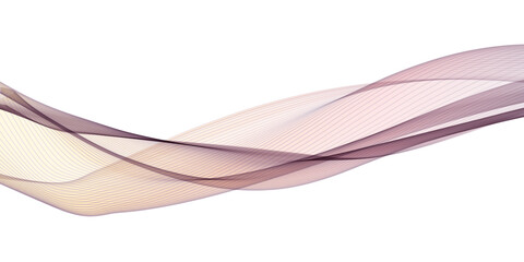 Fototapeta premium Elegant purple and gold abstract wave pattern with intricate swirls on transparent background