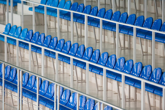 Seatings in sport stadium, close-up