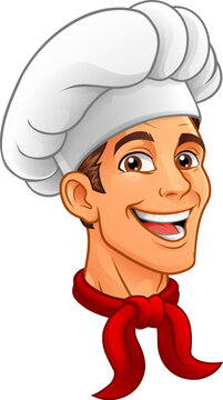 Chef Baker Cartoon Cook Food Man Mascot Character