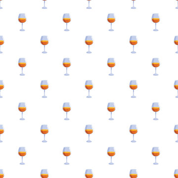 Wine glasses with orange beverage repeating in an elegant tileable background