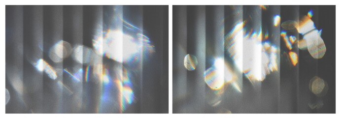 Naklejka na ściany i meble Glitch light leak VHS photo effects highlight glare holographic lens flare flash abstract grunge old retro vintage texture transparent overlay background isolated fade preset png
