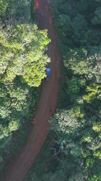 Vertical Aerial View of Forest Hills in Lambasingi, Andhra Pradesh, India