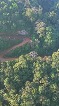 Vertical Aerial View of Forest Hills in Lambasingi, Andhra Pradesh, India