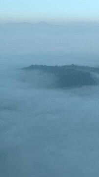 Vertical Aerial View of Lambasingi Viewpoint, Andhra Pradesh, India