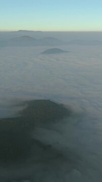 Vertical Aerial View of Lambasingi Viewpoint, Andhra Pradesh, India
