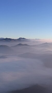 Vertical Aerial View of Lambasingi Viewpoint, Andhra Pradesh, India