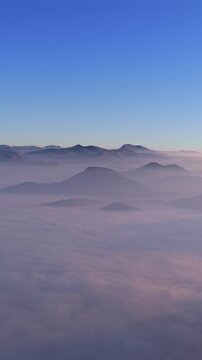 Vertical Aerial View of Lambasingi Viewpoint, Andhra Pradesh, India