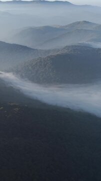 Vertical Aerial View of Lambasingi Viewpoint, Andhra Pradesh, India