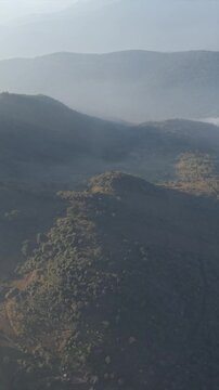 Vertical Aerial View of Lambasingi Viewpoint, Andhra Pradesh, India