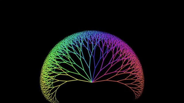 Cyber Neon Vortex Tunnel Loop 4K Sci-Fi VJ Motion Graphic
