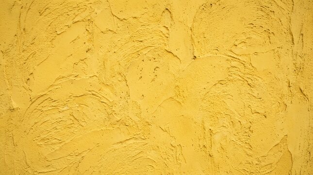 Bright Yellow Textured Wall Surface Covered with Decorative Plaster Background yellow textured background plaster wall surface texture plastering cement concrete stucco rough bright warm abstract
