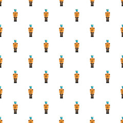 Fototapeta premium Nutcracker toy soldiers repeating in a seamless christmas holiday pattern