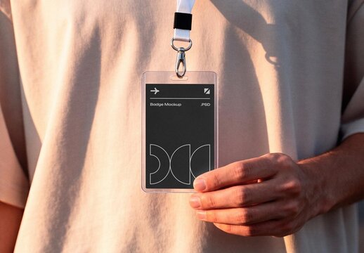Badge Mockup For Branding And Advertising Design