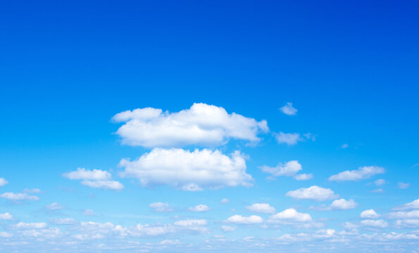 blue sky with clouds closeup