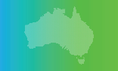 Dotted map of australia a gradient background © Durjoy