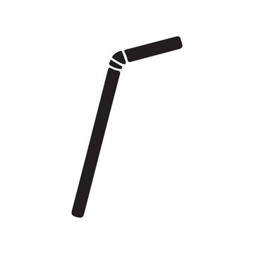 bendy striped drinking straw icon