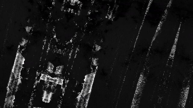 4K stop motion effect, black grunge film strip texture