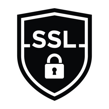 SSL security shield logo with padlock symbol