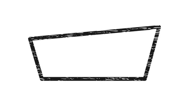 Grunge border in trapezoid form
